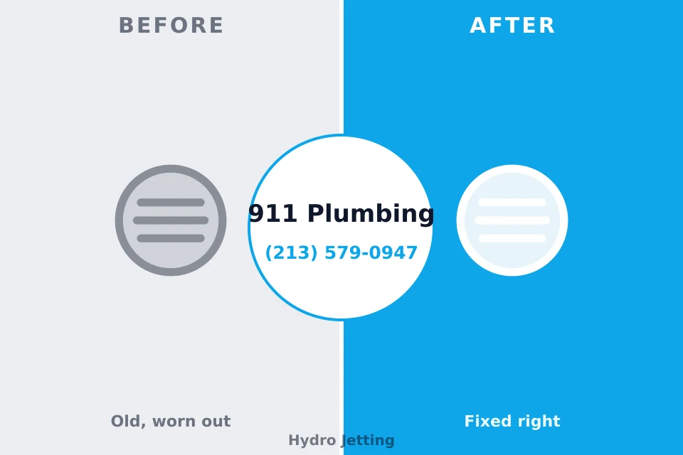 Before and after: plumbing repair Miller, SD